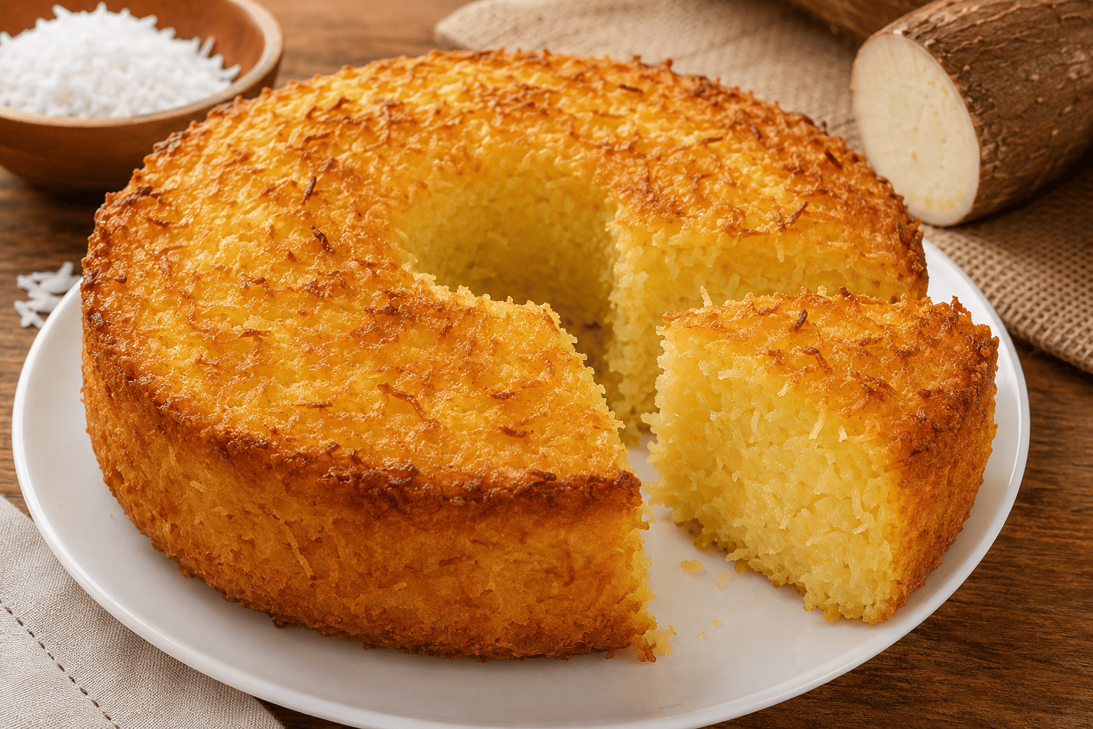 Bolo de Mandioca com Coco: Receita Caseira, Cremosa e com Sabor de Fazenda!